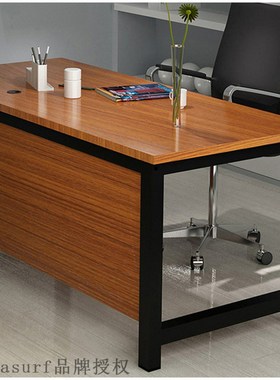 Staff steel wood desk simple meeting table and chair combin