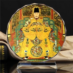 明孝宗朱佑樘/武宗朱厚照/世宗朱厚熜/穆宗朱载垕水晶摆件画像