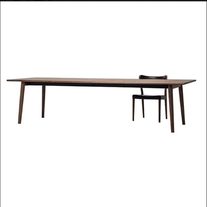 北欧实木会议桌长桌简约现代原木办公桌长方形工作台长条大型餐桌