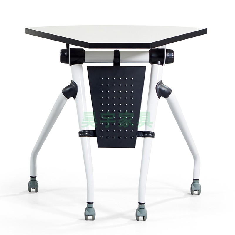 扇形拼接桌六张可拼圆桌梯形会议桌培训椅桌子折叠单人百变梯形桌