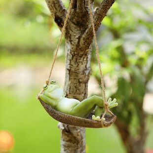 Decoration Ani 极速Garden Frog Art Cute Modern Swing Pendant