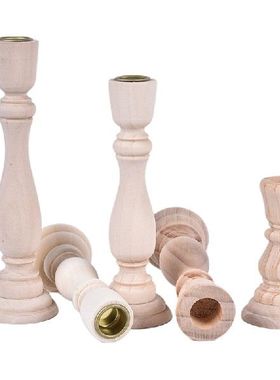 1PC Candlesticks Holders, Retro Wood Classic Candlesticks