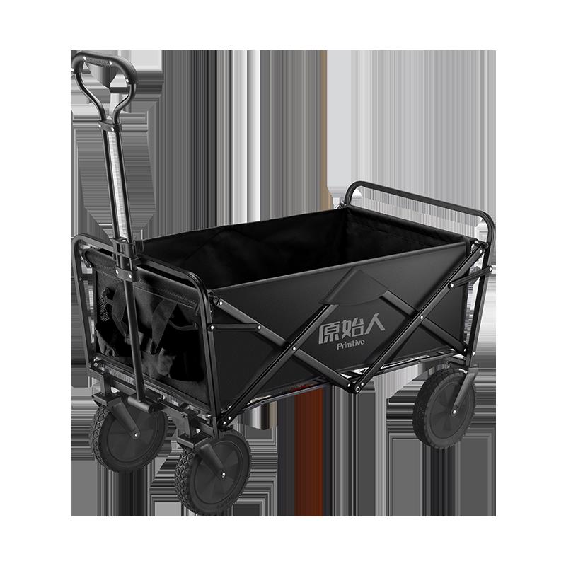 露营推车手推野餐车超大营地推车可折叠小拉车桌板野营
