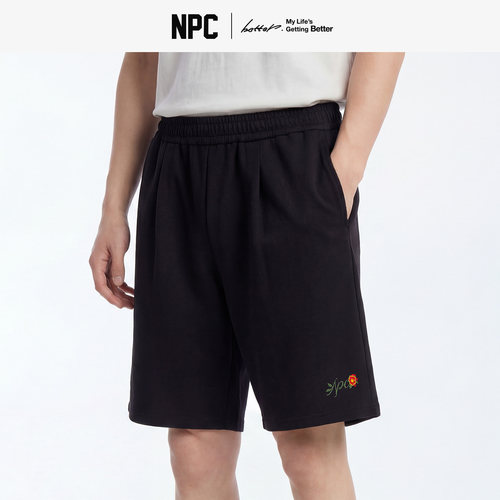 NPC复古休闲百搭舒适时尚简约宽松显瘦直筒短裤官方正品假一赔十