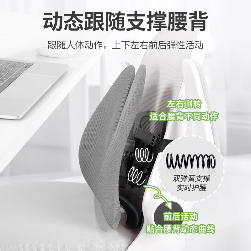 人体学腰靠腰垫办公工椅久坐F97J5M9S汽透气腰靠室垫气动护腰垫车