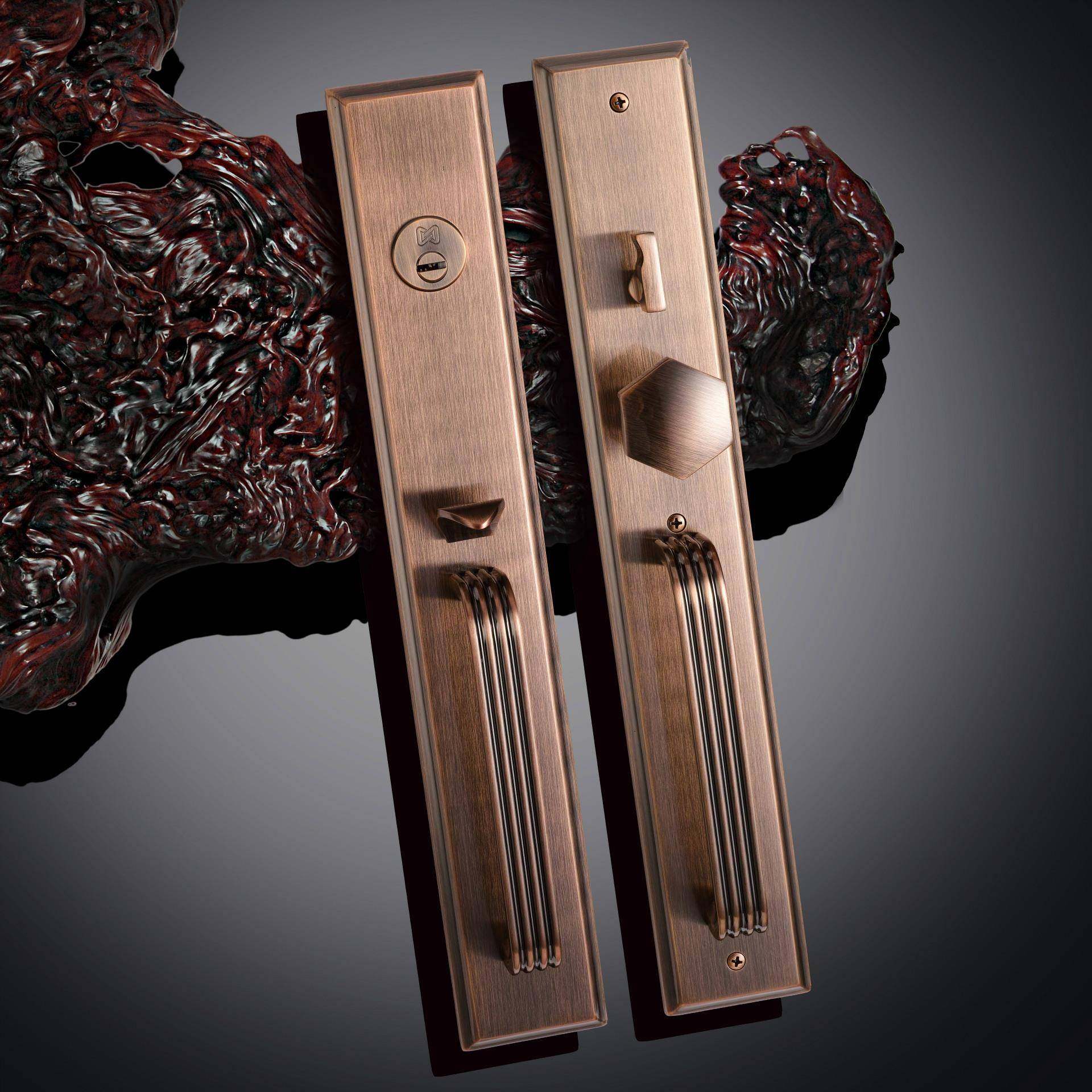 厂家TAA豪华大锁门把手墅门锁大双开304不锈钢防盗双开门别锁