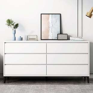 五斗柜卧家用靠墙落储物置地柜物意式轻奢客室厅边柜五斗橱抽屉柜