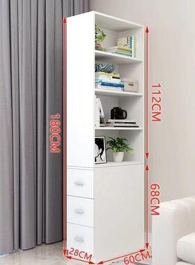 书柜物架夹架缝收jlsTS99M柜客厅储物实木侧面书抽纳屉柜书桌转角