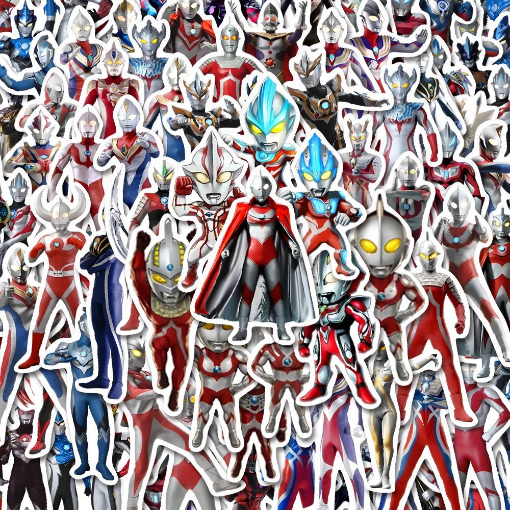 200张奥特曼英雄怀旧英勇日漫卡通贴纸装饰diy笔记本画纸防水手机