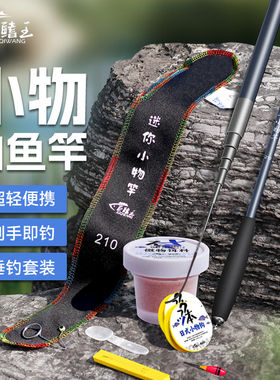 小物钓鱼竿套装微物手竿溪流竿