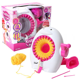 22针企鹅立式计数手摇织羊毛机 羊毛编织机DIY毛线编织器过家家
