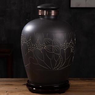 景德0镇陶瓷酒瓶存大原浆酒坛子1/20/50斤装储酒缸罐泡用家密封带