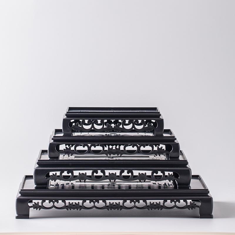 长方形托盘花盆座绿盆景摆件底SHF植座中塑式阳台室内底料花瓶托