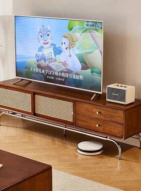 古风实中木电视ZCY茶几小户型客厅家用简现代藤柜编收纳约桌储物