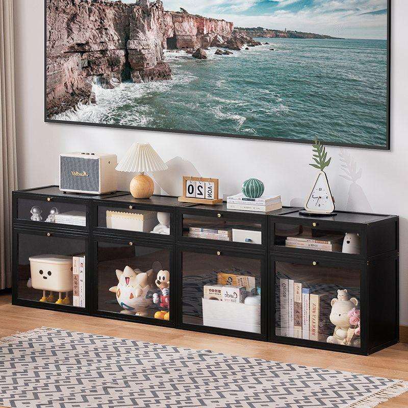 落地视实收木电柜卧室斗柜储物简约现代客厅视柜储CJ物纳电电视地