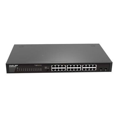 锐捷（Ruiji）24VDP口S千兆G交换机非网管R-eE126GS千兆光口安
