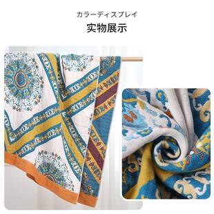 多纯棉纱毛巾毛巾毯床单盖毯层单人双人凉被被吸汗透气四季JWG通