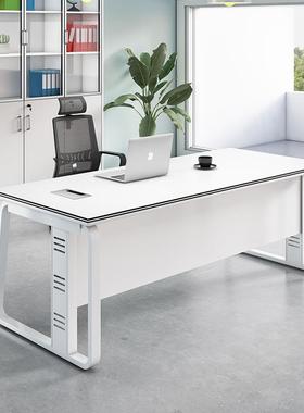 公桌简现约代老板桌经理桌办公室桌椅组合.41米单人办白色JRB电脑