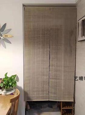 门帘隔断玄帘VWH洞免打简易安帘装夏布帘透光帘遮挡帘关隔断透风