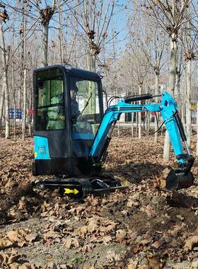 HT10驾驶室挖掘机场园农丘DVY陵翻地挖土除小勾果机草微型挖掘机