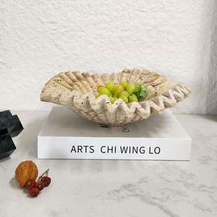 复家古风天然大理石FB T2504托盘果摆件售关楼部客厅茶盘几玄餐厅