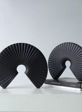 现代档抽象条纹艺术个性众样板间居酒柜小装高饰BJ10119品摆家设