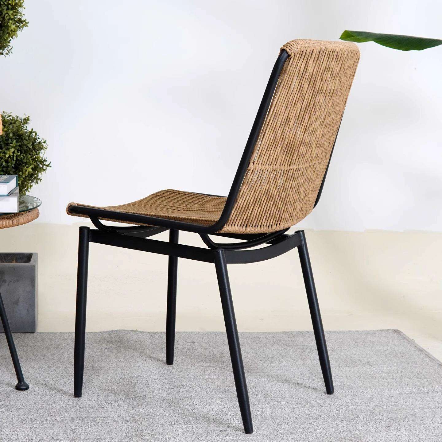 民宿室外餐桌藤椅A16+A12外合藤编桌户椅子商用露天桌组厂家椅现