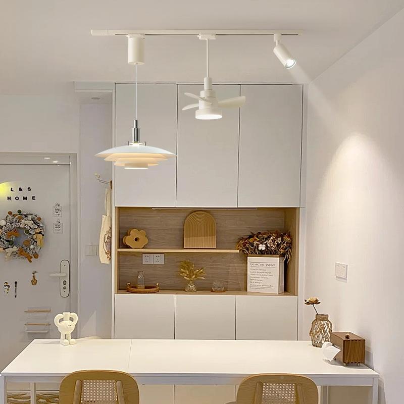 新款简师约现907代自灯由降餐厅吊设计ph5吧台岛台移位升飞碟风扇