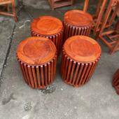 古朴雅致圆形设计圆凳 实木墩鼓凳精选花梨木紫檀整装 SC经典 新中式