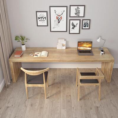 实代木家创用儿童靠墙学RLA习书桌工作室约意简现双人办公电脑长