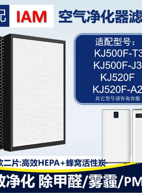 适配IAM KJ700F/768F KJ500F-T3 KJ210F活性炭滤网除甲醛霾PM2.5