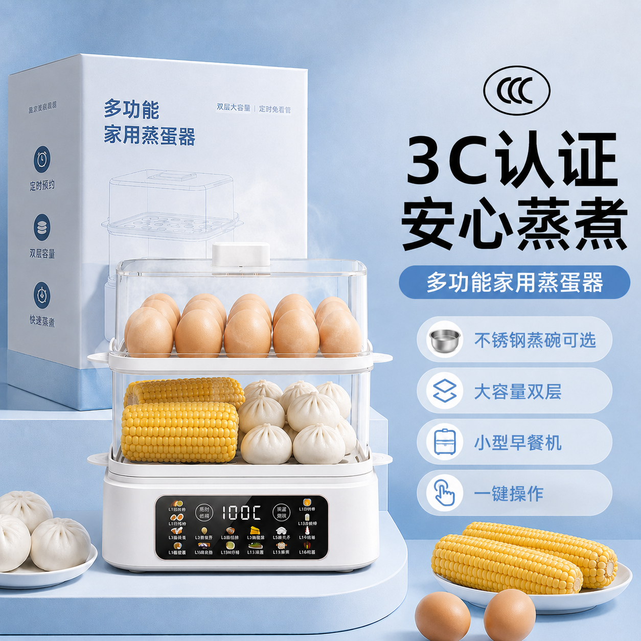 【顺丰次日达】顶配AI智能电蒸锅