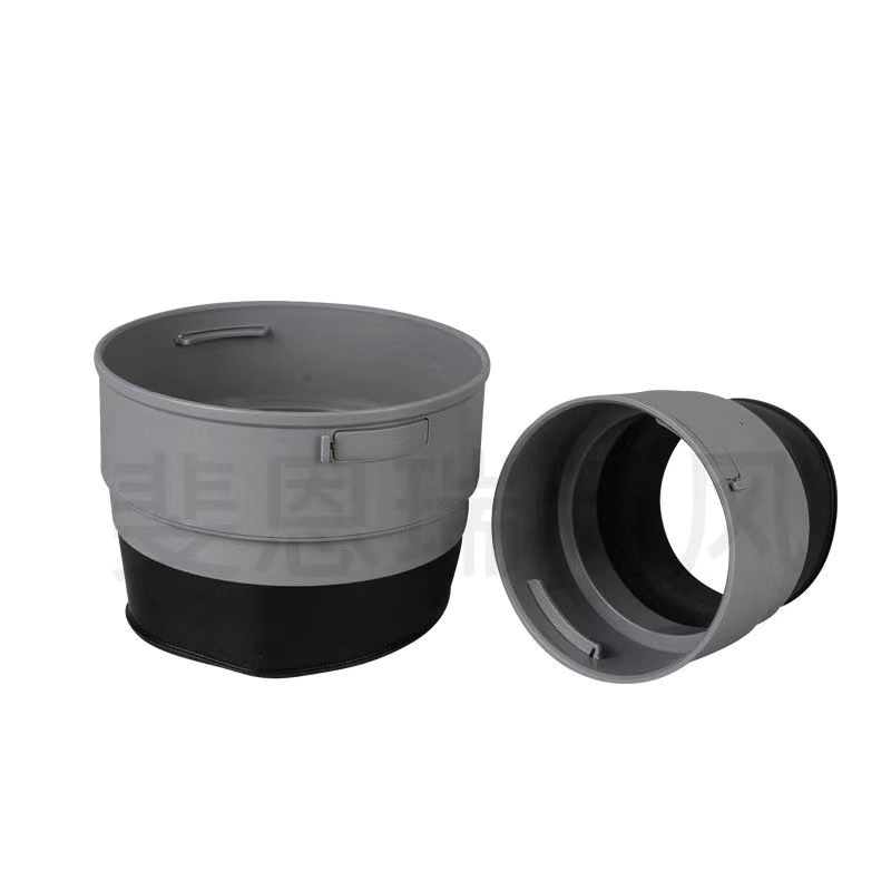 新风系统PE管道连接快接件1w10-160管抽排吸通风机法兰风口连接头