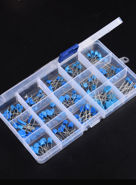 电子元件包 高压瓷片电容包 盒装 15种常用 共150只 1/2/3/6KV101