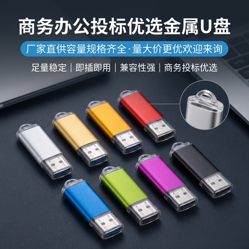 投标小容量U盘1G金属优盘2g4g公司展会礼品定制8gu盘定制logo刻字