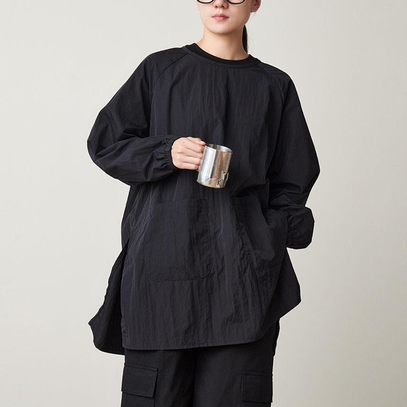 防泼水长袖罩衣理发师宠物咖啡饭店画画大褂定制logo厨房围裙男女