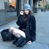 SiCii 彩钻廓形设计感连帽卫衣开衫 重磅秋日松弛感高级显瘦外套