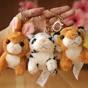 仿真老虎毛绒玩具动物p园大熊猫公仔金钱豹子玩偶娃娃小兔儿童礼