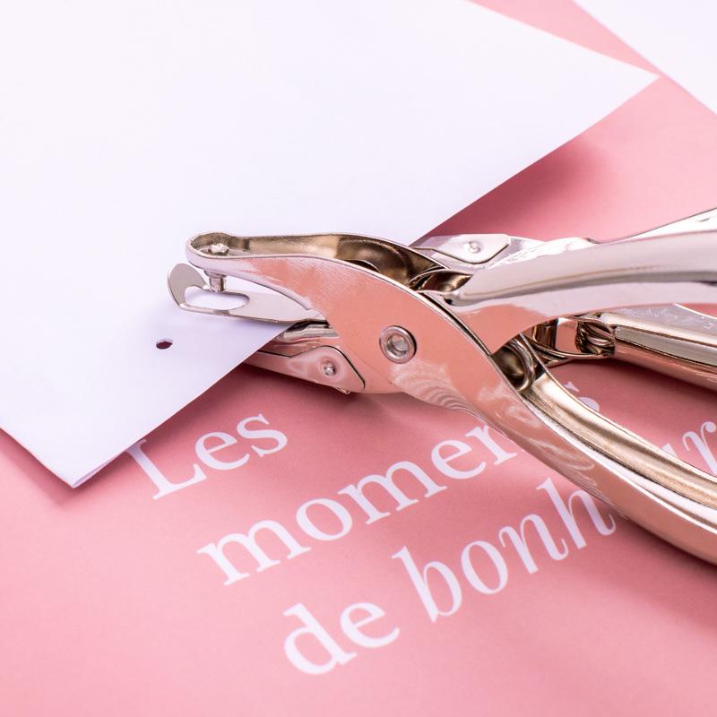 直销新款手握式订书机卡片打孔器办公室用订书机订书钉花束包装贺