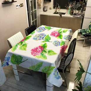 直销花朵桌布防水涤纶印花桌布长方形家用餐厅桌布茶几布台布 新款