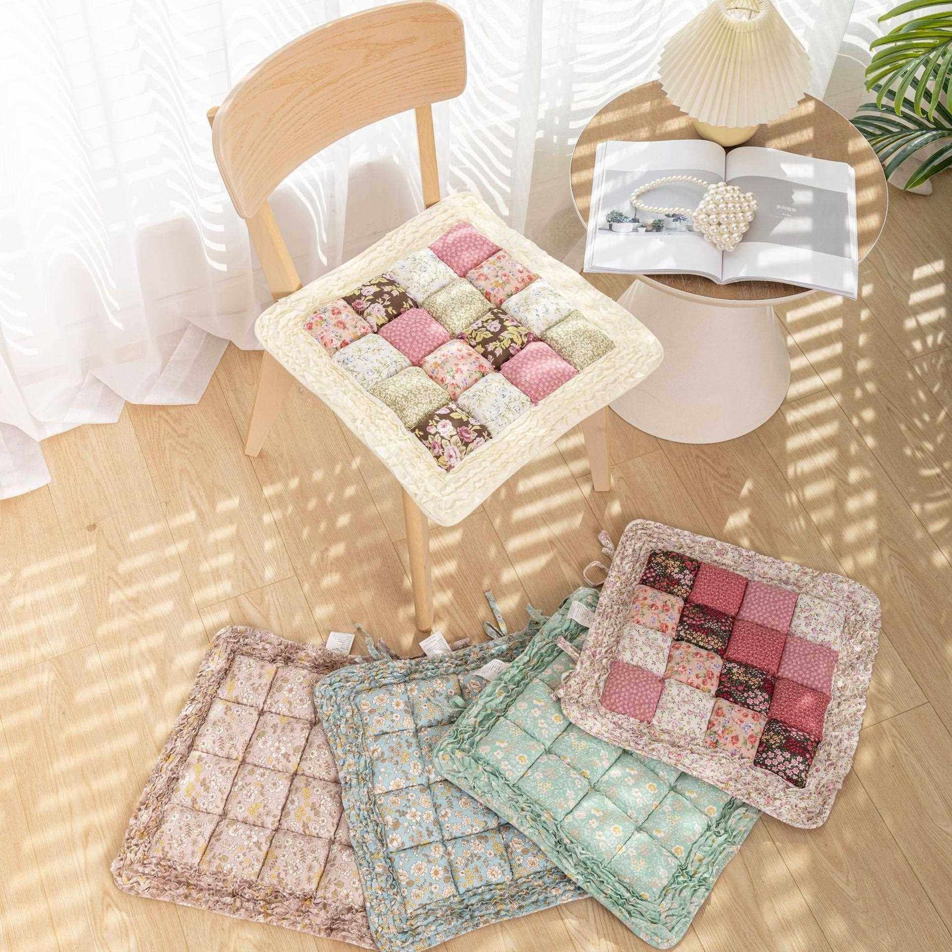 新款直销纯棉椅垫多色透气全棉面料方形椅垫拼布碎花坐垫沙发垫四,居家布艺,美臀垫/保健坐垫,淘宝优惠券,粉丝福利购,淘宝优惠卷