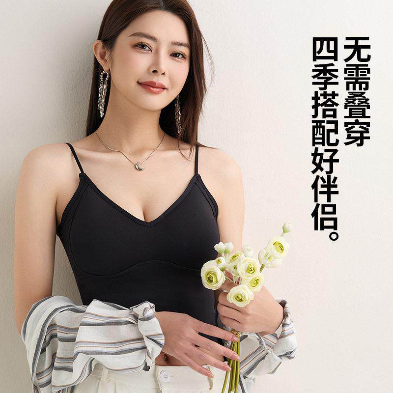 新款直销女士背心小胸加厚胸垫聚拢遮副乳无痕内搭美背裹胸可外穿