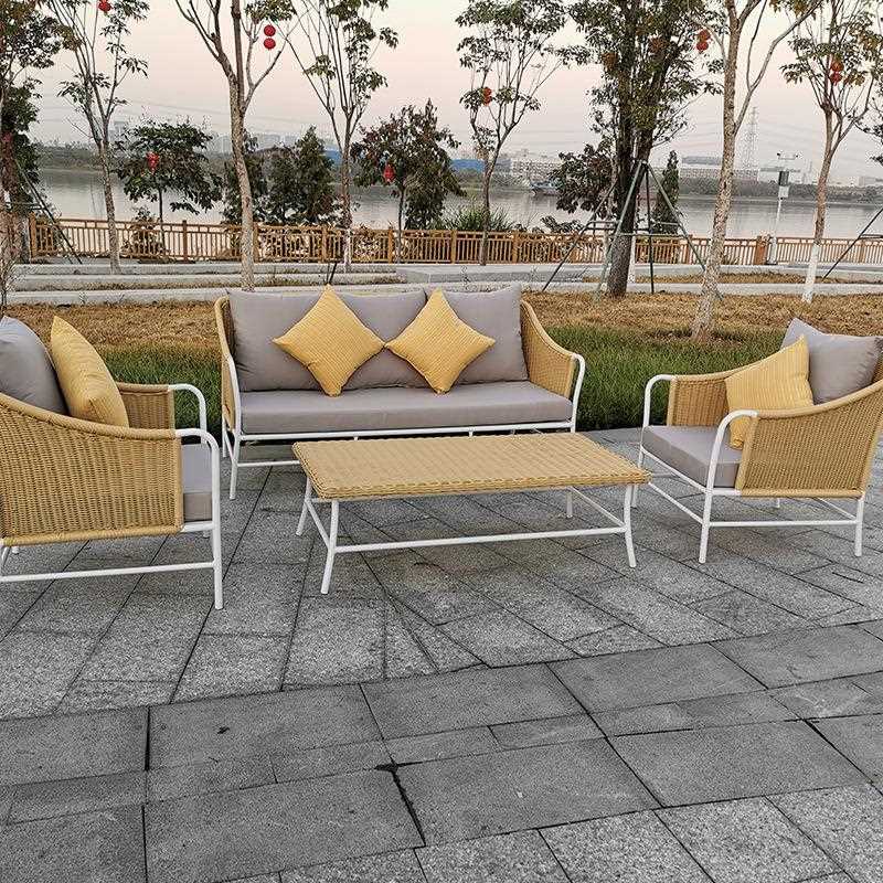 直销新款休闲室外编藤户外沙发组合 花园庭院单人三人茶几套装桌