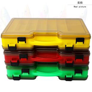 直销新款大号路亚盒木虾收纳盒海钓配件盒29*19*6cm自由隔断双开