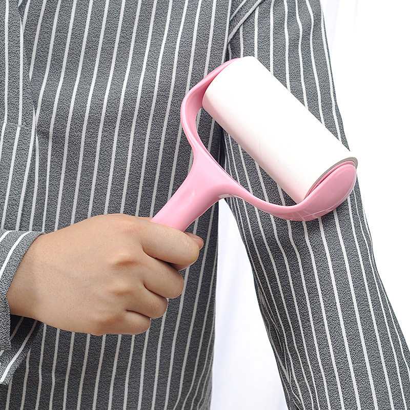 新款直销一件粘毛器粘尘纸可撕式10cm滚筒衣物除尘替换卷纸滚刷沾