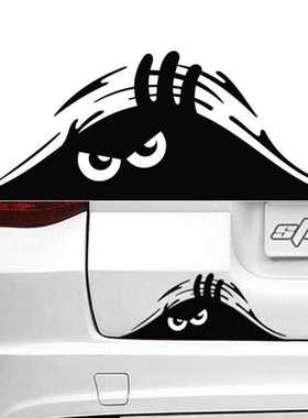新款直销外贸Peeking Monster Auto沙丘怪划痕车贴 偷看精灵贴纸