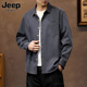 新款 工装 加绒天丝衬衫 JEEP吉普冬季 男宽松加厚款 保暖休闲衬衣外套