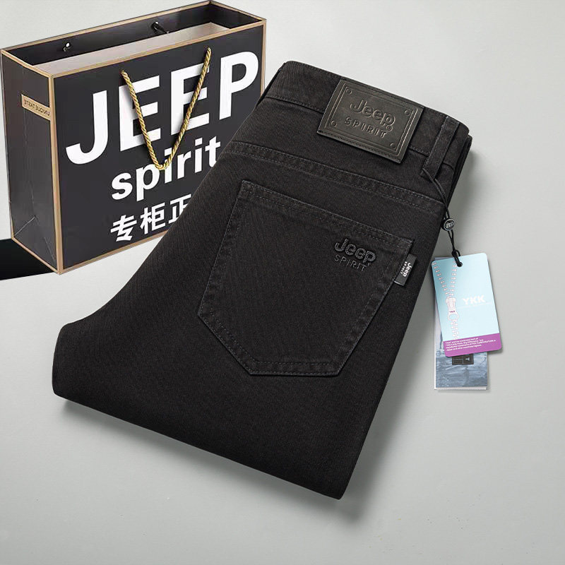 吉普专柜新款工装复古休闲裤男2026春季纯棉宽松直筒春秋款长裤子