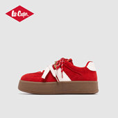 Cooper厚底德训鞋 女红色2026新款 运动休闲鞋 Lee 设计感小众板鞋