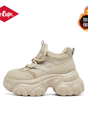 【孟子义同款系列】LeeCooper厚底老爹鞋女2025冬运动加绒休闲鞋